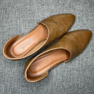 Taupe Pointed Toe Flats